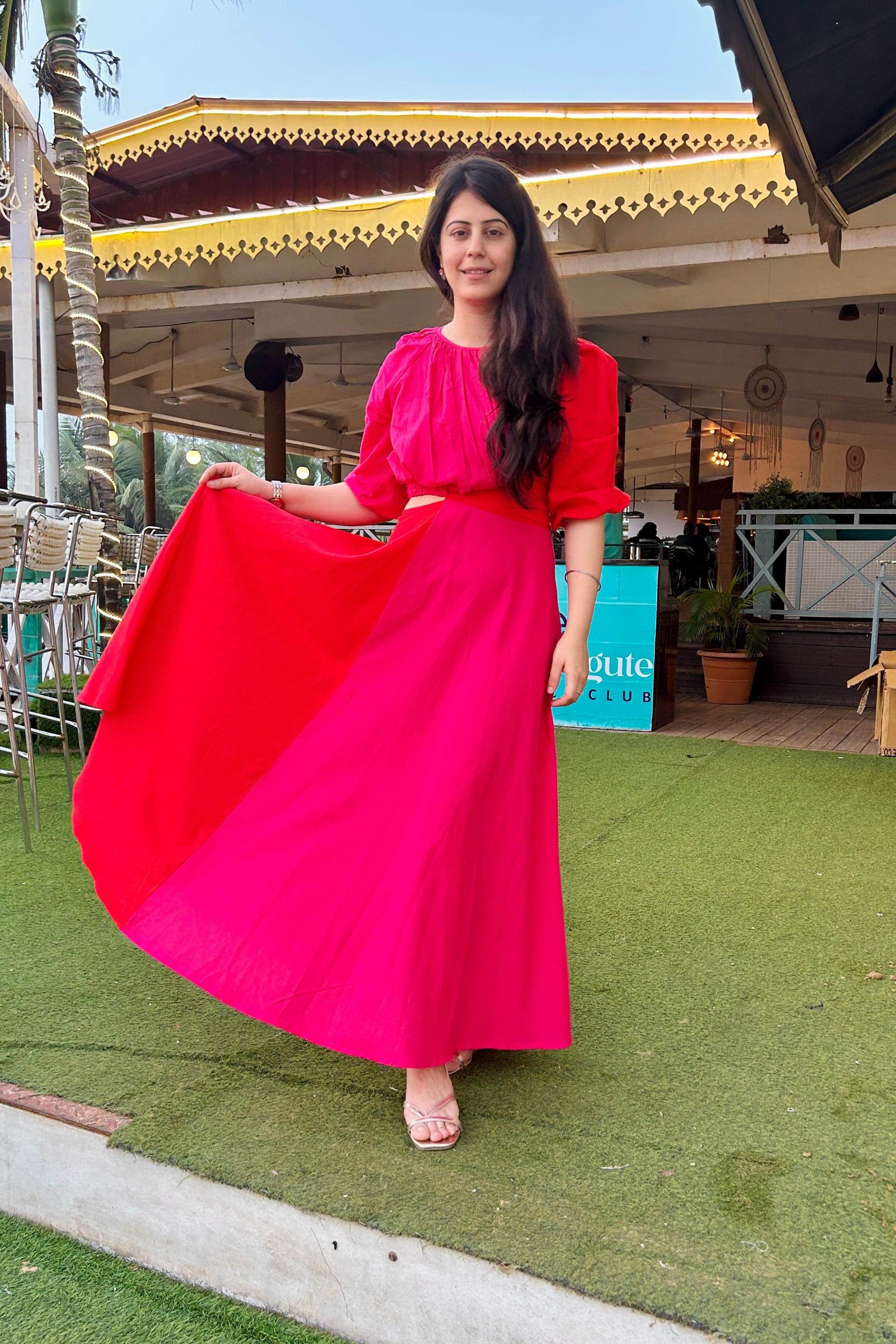 Louianna Rose Petal Backless Dress