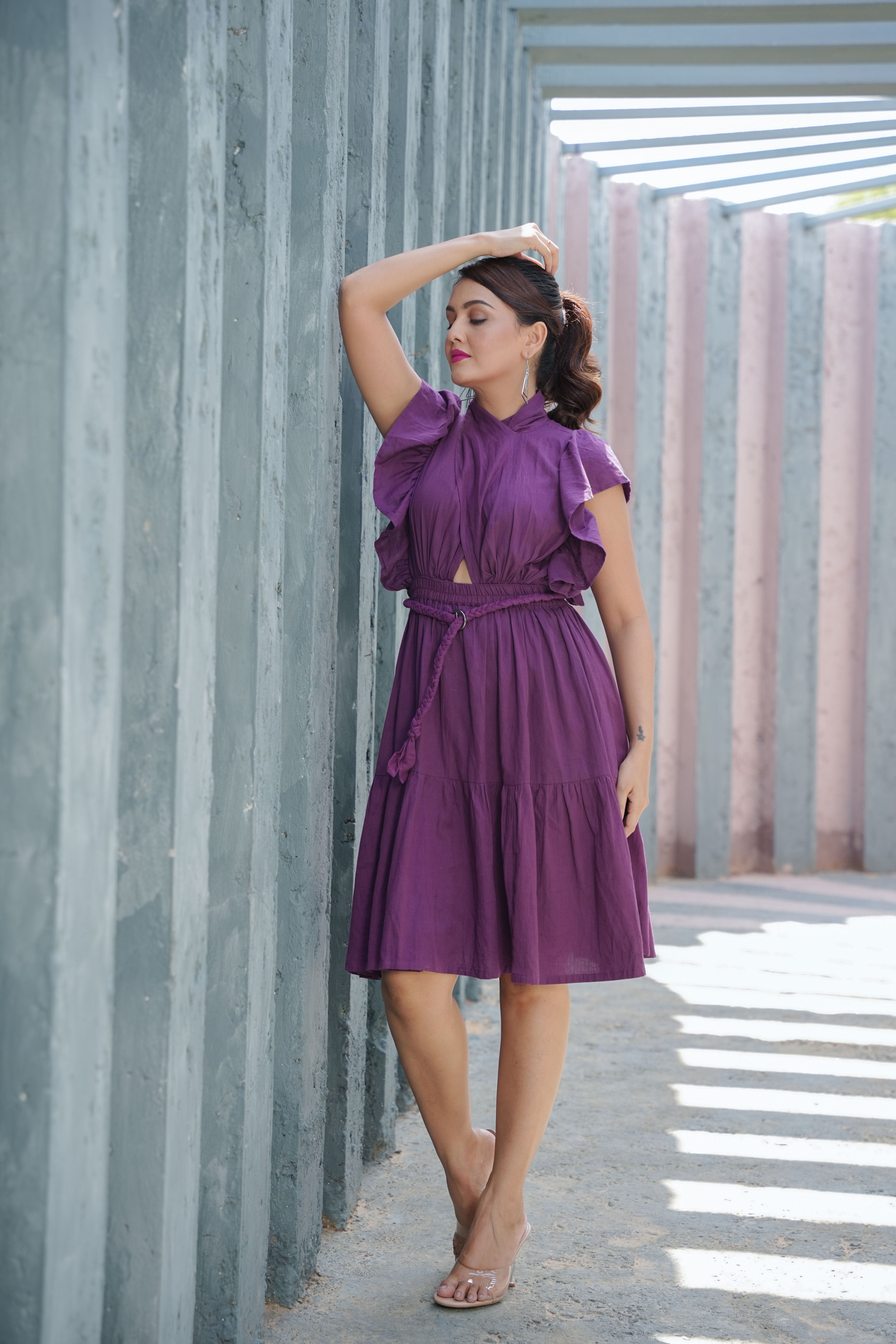 Plum Pine Short Dress