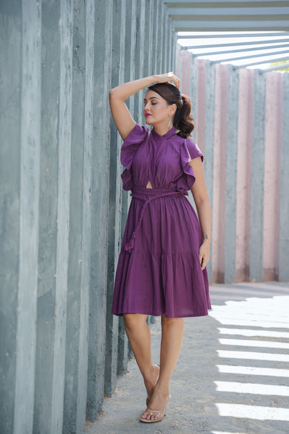 Plum Pine Short Dress