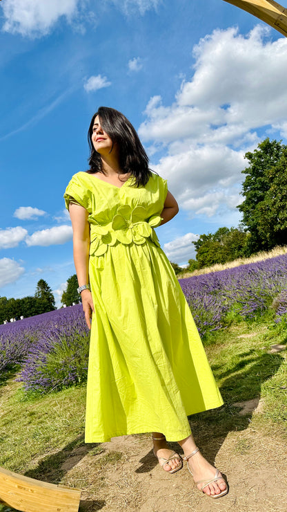 Lemon Flora Dress